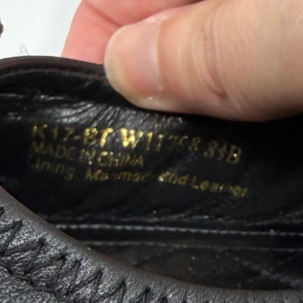 Cole Haan Tali Bow Wedge Pumps Womens 8.5B Black Leather Grand.OS W11798